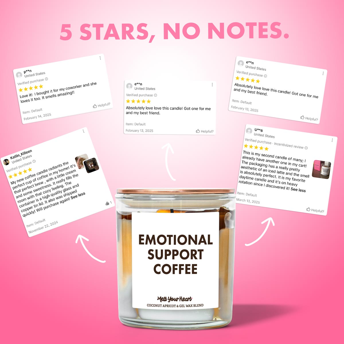 Iced Coffee Candle – Realistic Coffee Scent, 50-Hour Burn
