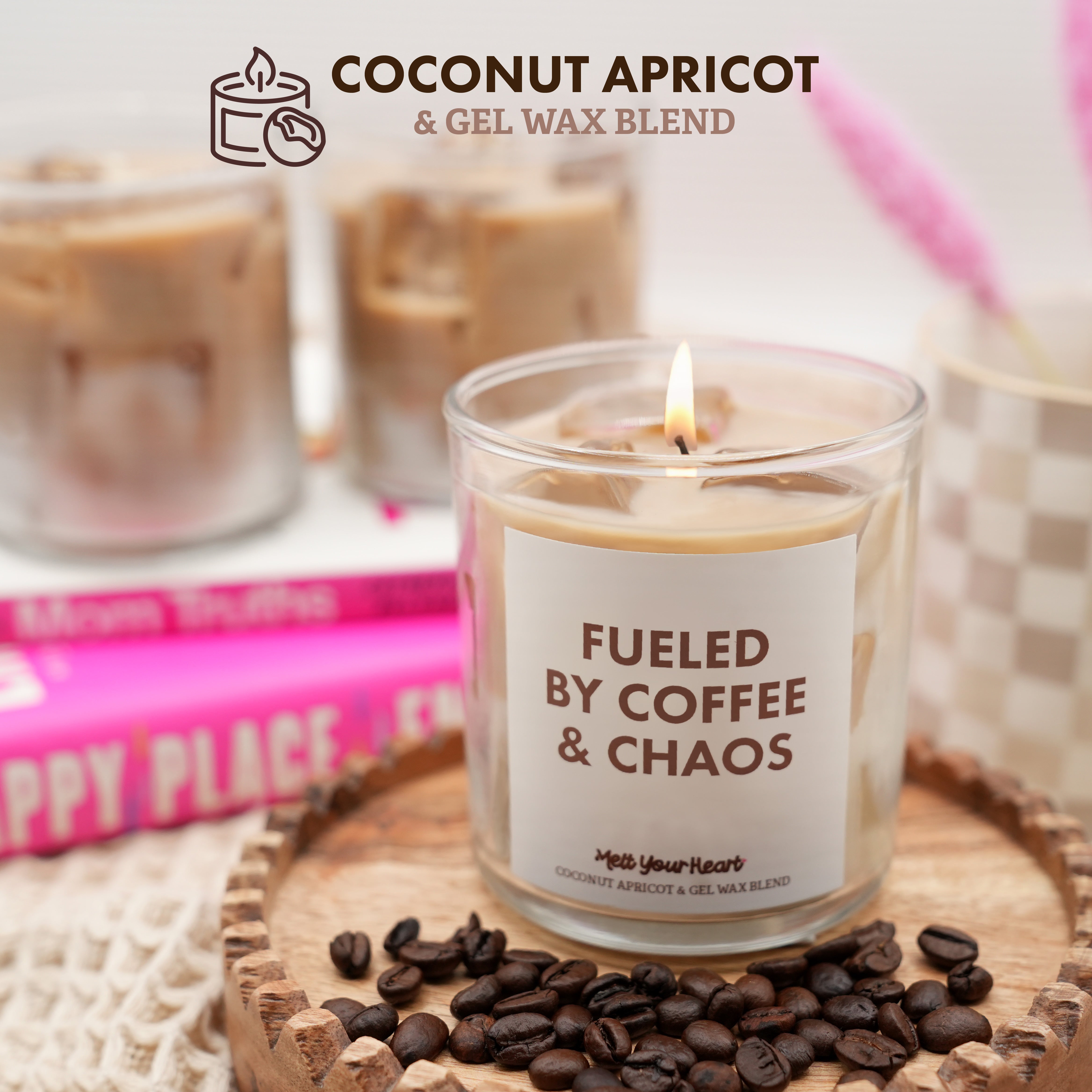 Iced Coffee Candle – Realistic Coffee Scent, 50-Hour Burn