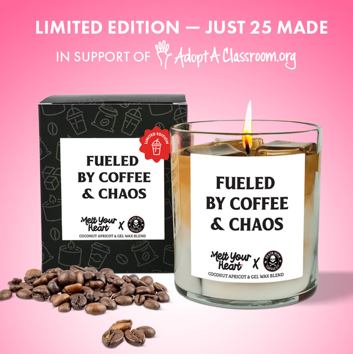 Iced Coffee Candle – Realistic Coffee Scent, 50-Hour Burn