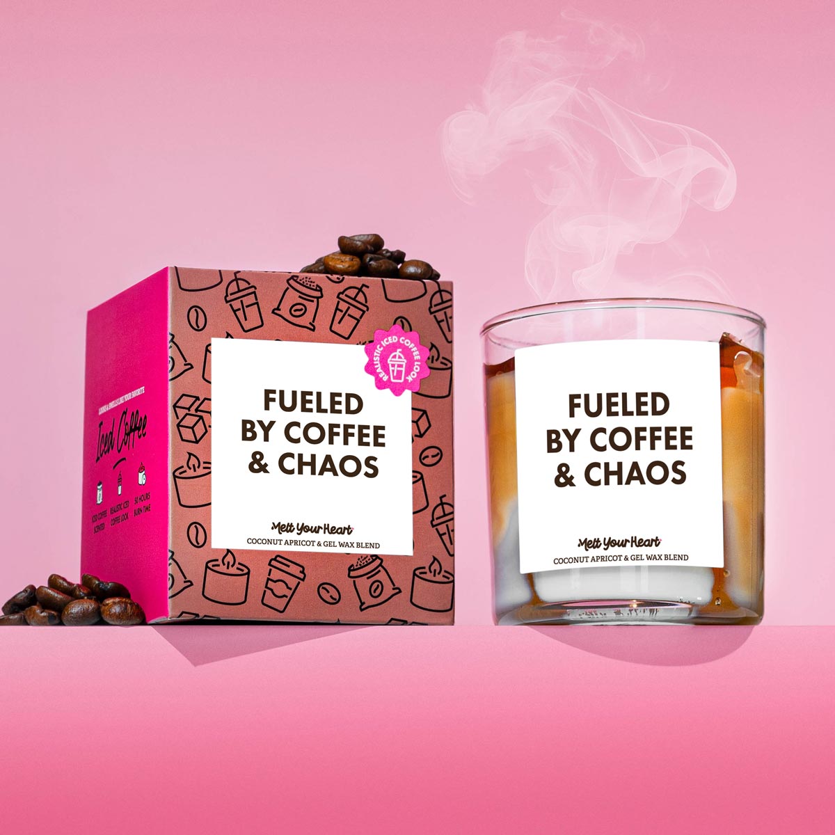 Iced Coffee Candle – Realistic Coffee Scent, 50-Hour Burn