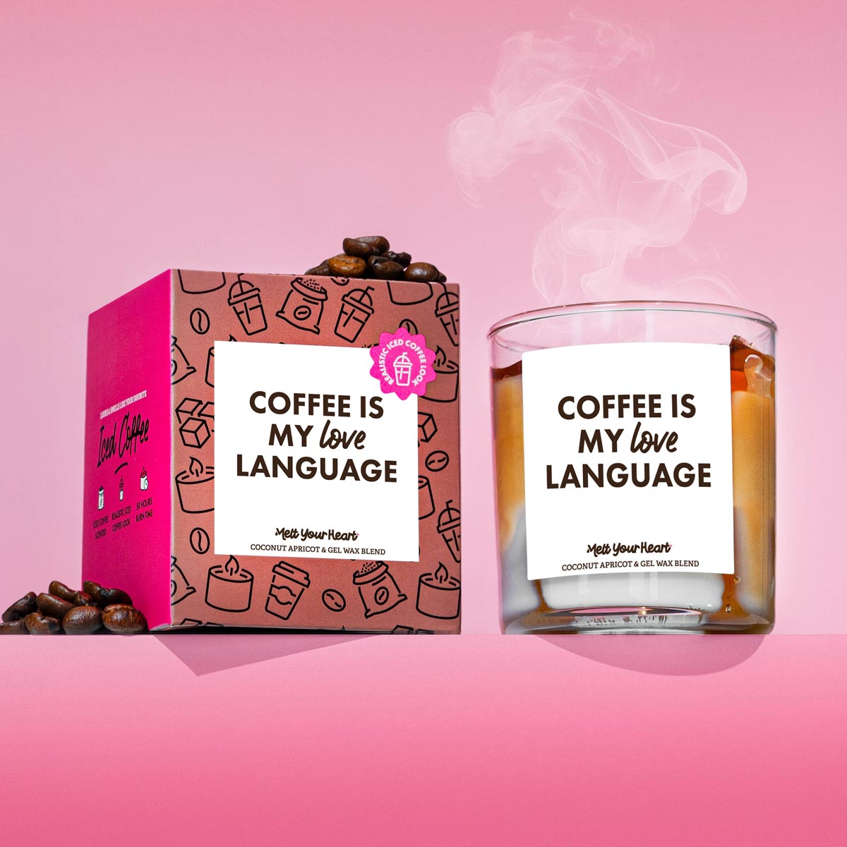 Iced Coffee Candle – Realistic Coffee Scent, 50-Hour Burn