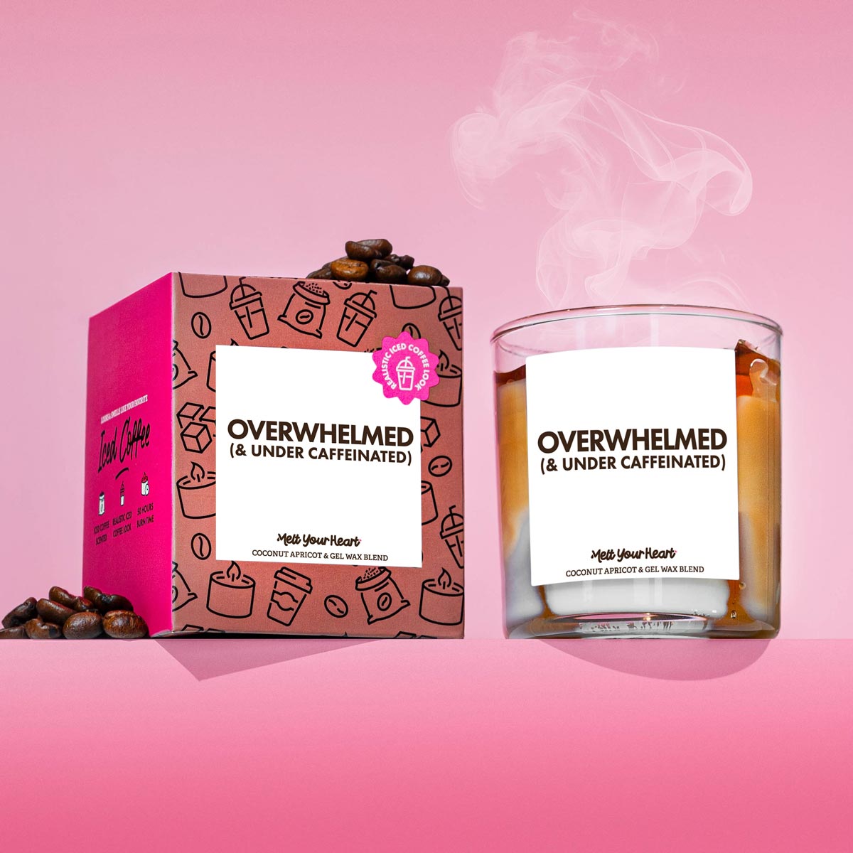 Iced Coffee Candle – Realistic Coffee Scent, 50-Hour Burn