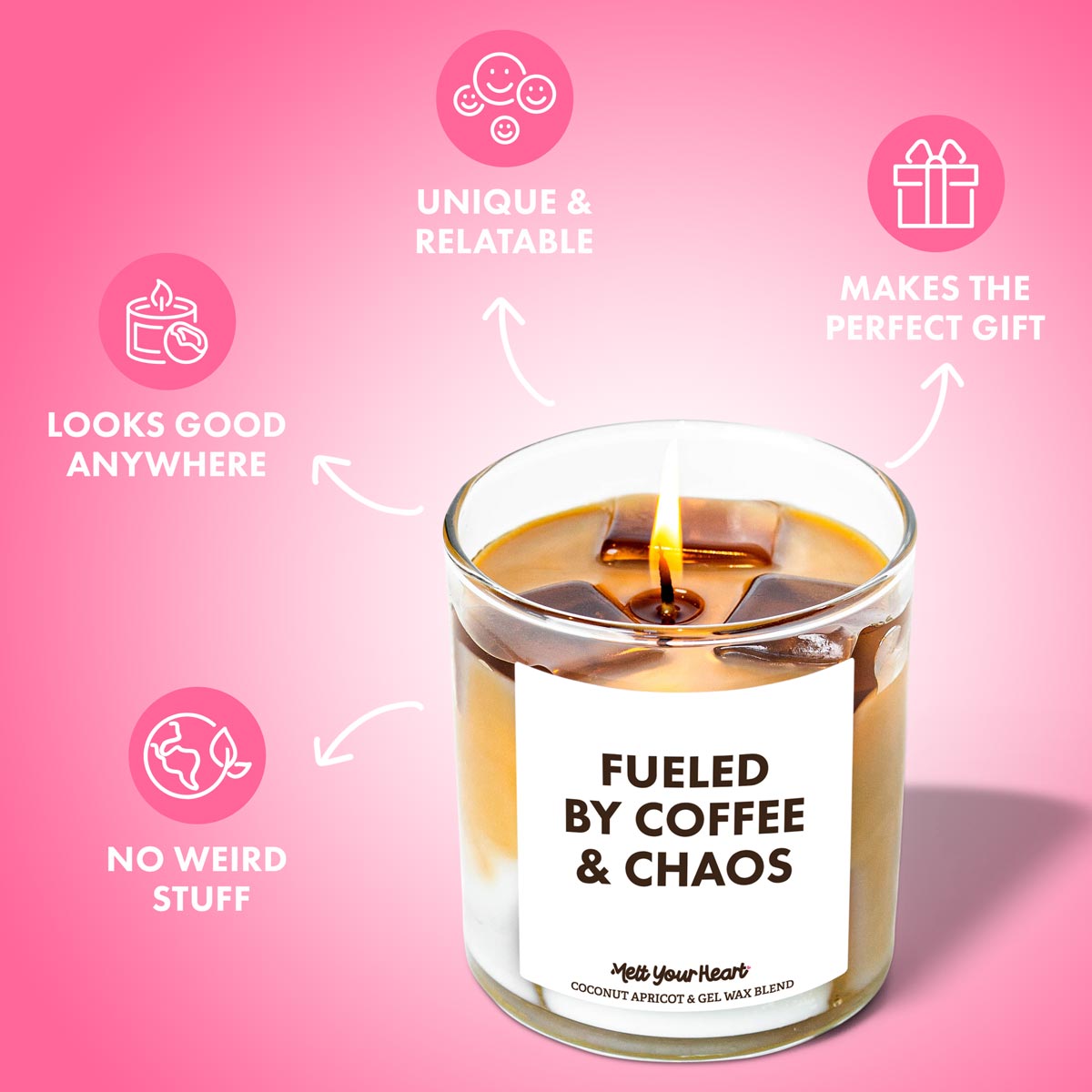 Iced Coffee Candle – Realistic Coffee Scent, 50-Hour Burn